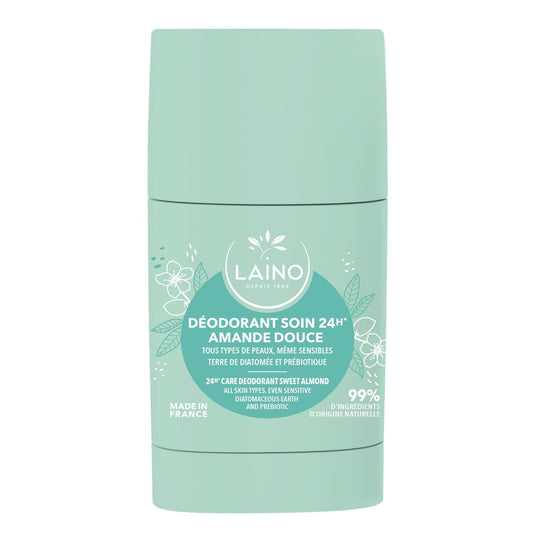 Déodorant Solide Femme Peau Sensible Efficacité 24h Amande Douce LAINO le pot de 60g