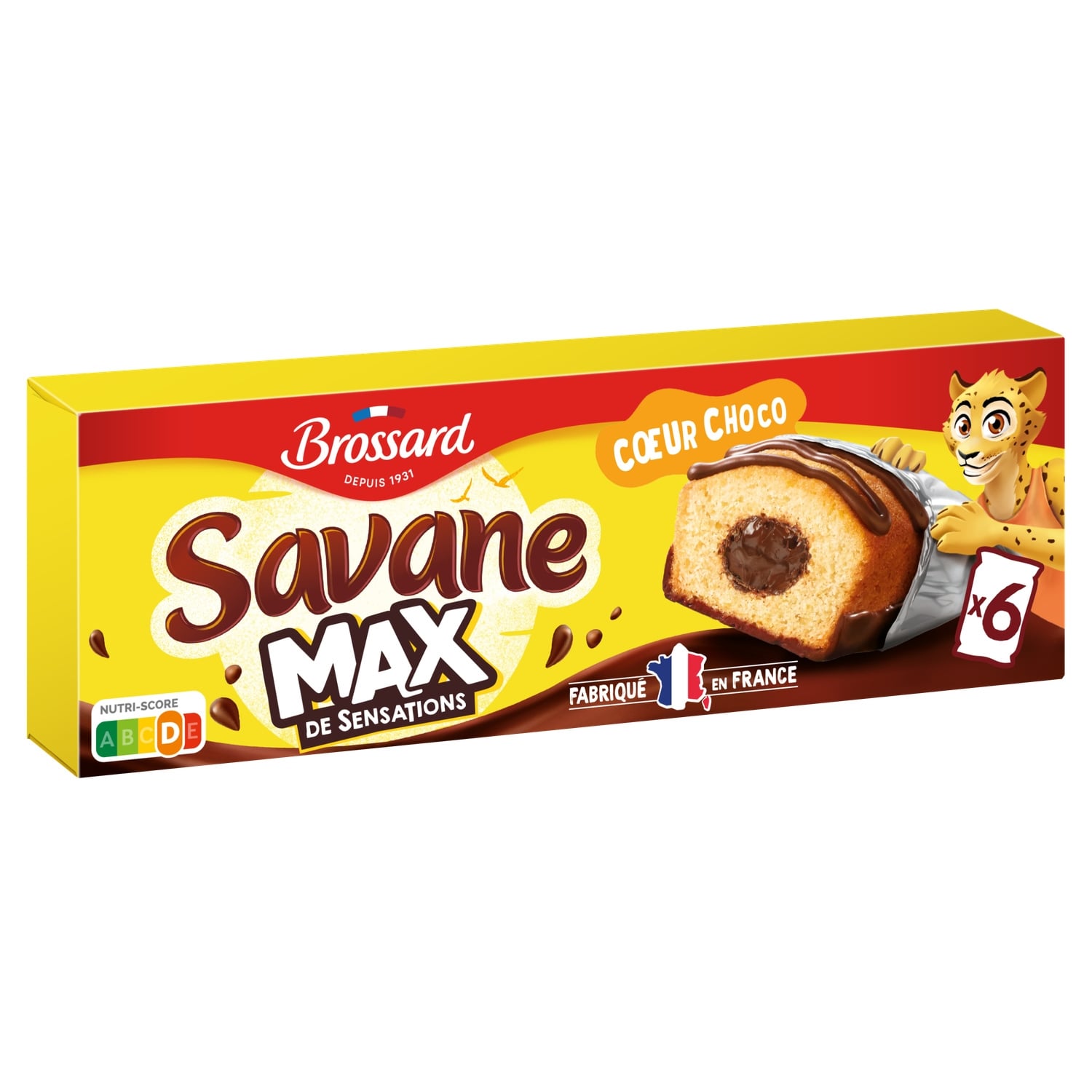 Gâteaux Fourrés Savane Max Cœur Choco BROSSARD 