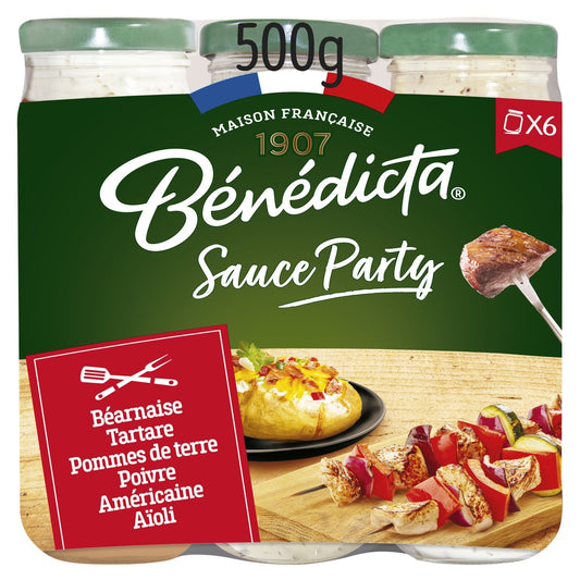 Party Sauces Assortment: Béarnaise, Tartare, Potato, Pepper, American and Aioli BENEDICTA