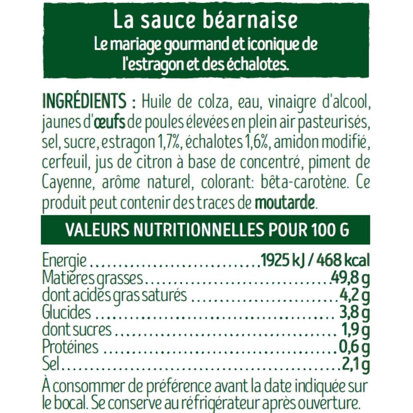 Sauce Béarnaise mit Estragon und Schalotten BENEDICTA