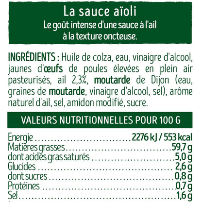 BENEDICTA Garlic Aioli Sauce