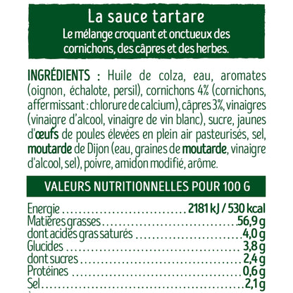 Sauce Tartare aux Cornichons et Câpres BENEDICTA