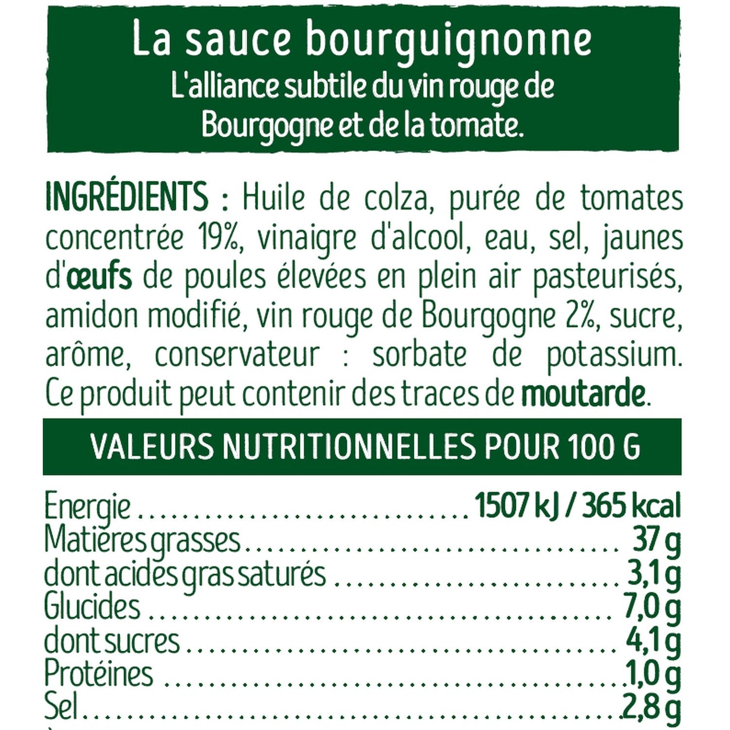 Sauce Bourguignonne au Vin Rouge de Bourgogne BENEDICTA