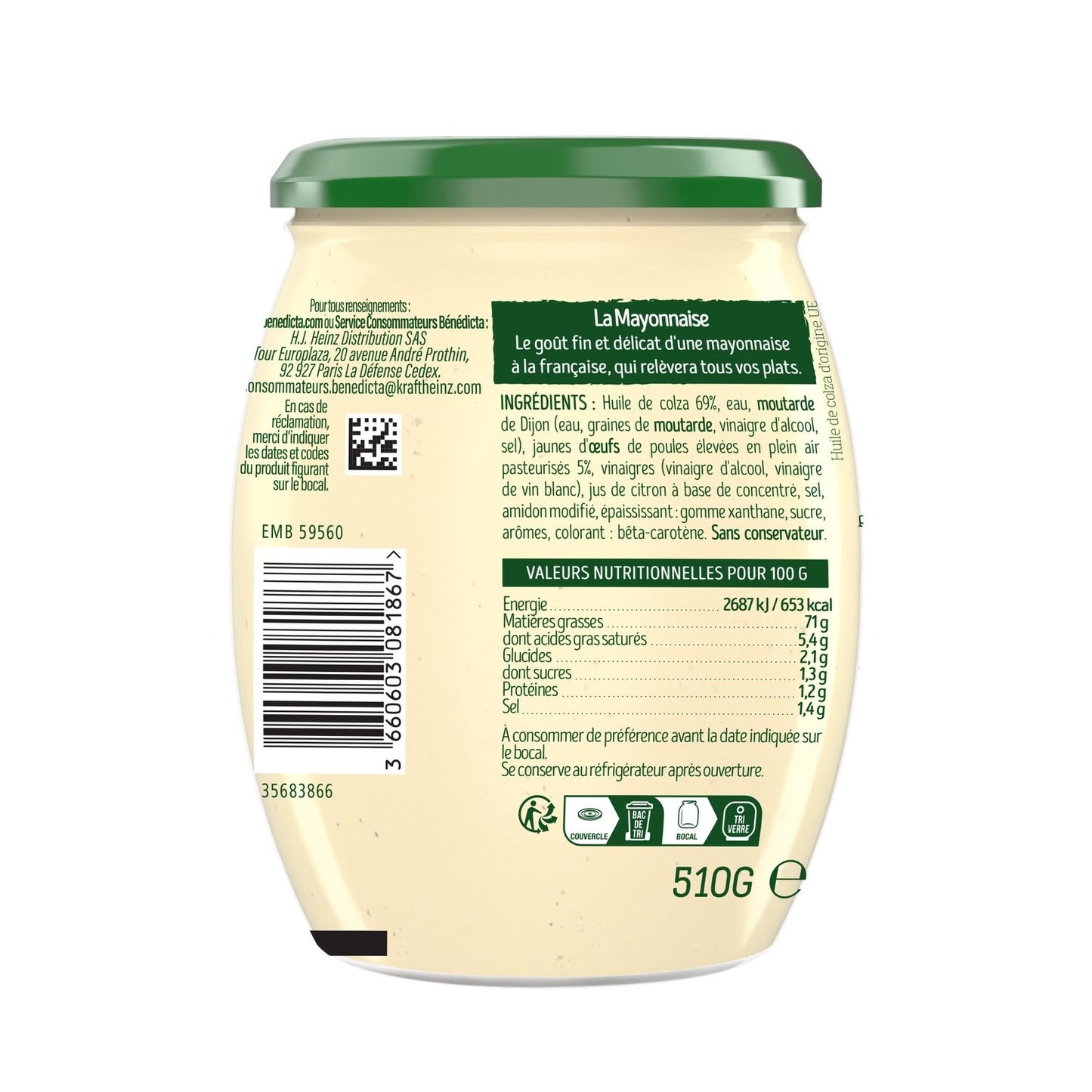 BENEDICTA Natural Mayonnaise Sauce