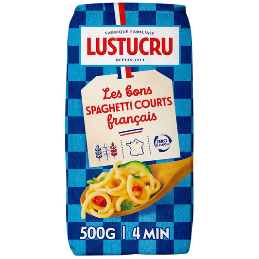 Pâtes Spaghetti Courts LUSTUCRU le paquet de 500g