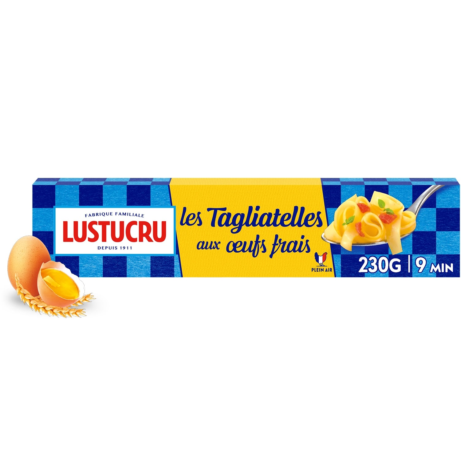 Pâtes tagliatelles oeufs frais LUSTUCRU 