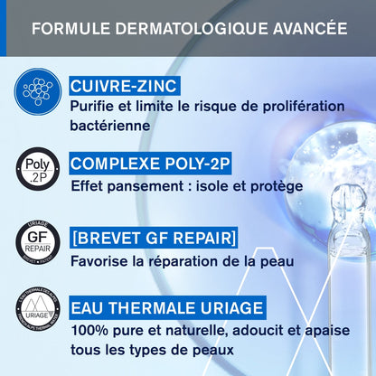 Crème Protège Isole Apaise et Assainit Les Peaux Fragilisées Et Irritées Très Haute Protection 50+ Cica-Crème Au Cuivre-Zinc Bariéderm URIAGE 