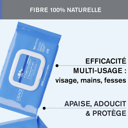 Lingettes bébé à l'Eau Thermale d'Uriage et Edelweiss Bio URIAGE 