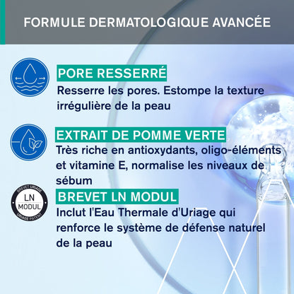 Eau micellaire Visage Yeux Peaux Mixtes à Grasses Thermale Purifiante à l'Extrait de Pomme URIAGE 
