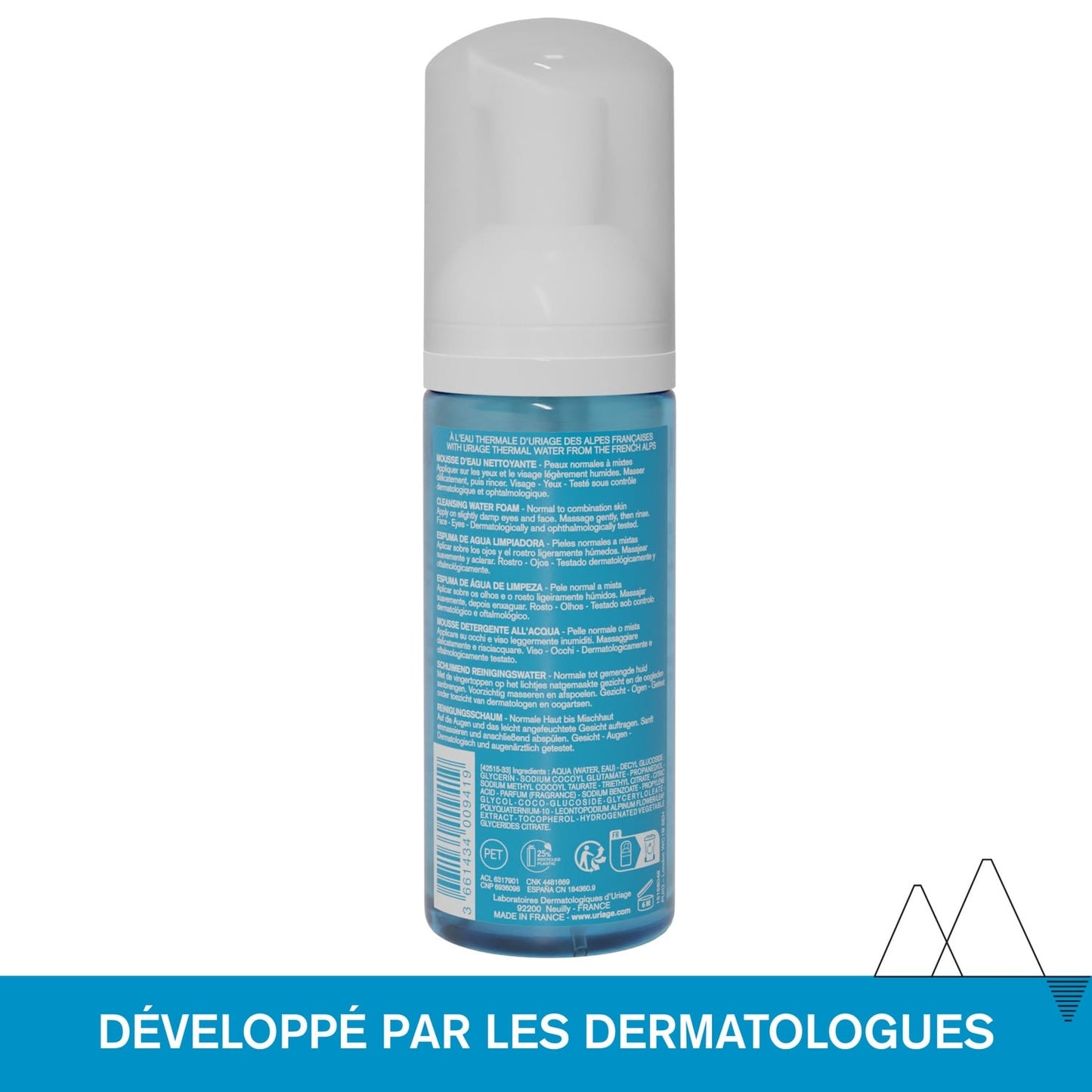 Mousse Visage Toutes Peaux Nettoyante à l'Extrait d'Edelweiss Bio URIAGE 