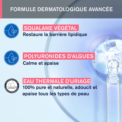 Gel Visage et Yeux Peaux Sensibles Nettoie Apaise et Effet Frais Toléderm Control URIAGE