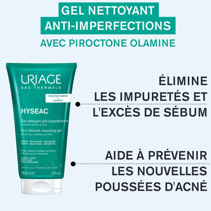 Gel Visage Anti Imperfections Peaux Grasses à Tendance Acnéique Purifiant et Matifiant Hyseac URIAGE 