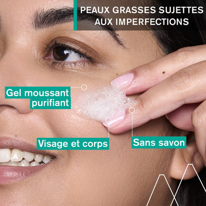 Gel Visage Peaux Grasses à Tendance Acnéique Nettoyant Anti-Imperfections Hyseac URIAGE 