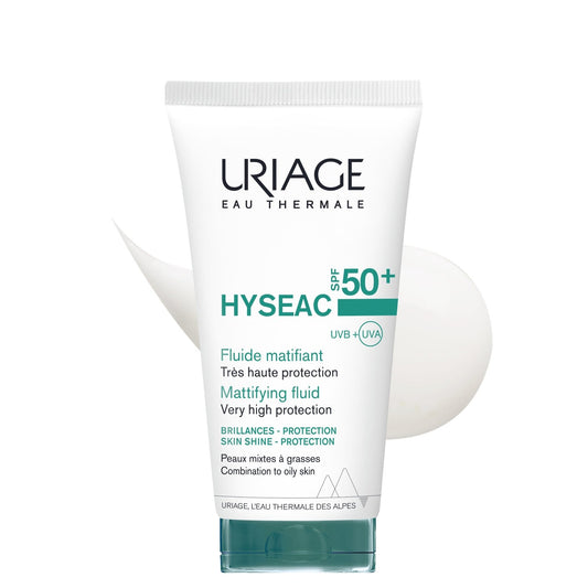 Crème Solaire Visage Peaux Mixtes à Grasses Haute Protection Spf 50+ Matifiant Non Gras URIAGE le flacon de 50mL