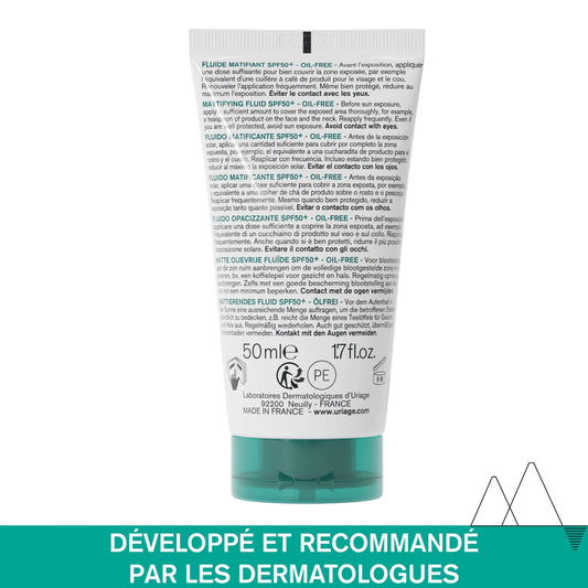 URIAGE High Protection Sunscreen for Combination to Oily Skin SPF 50+ Mattifying Non-Greasy