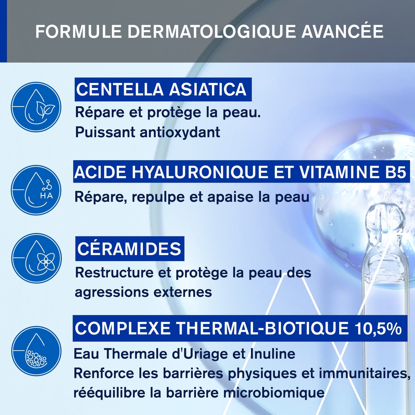 URIAGE Cica Tägliche reparierende und beruhigende Gesichtscreme für empfindliche Haut