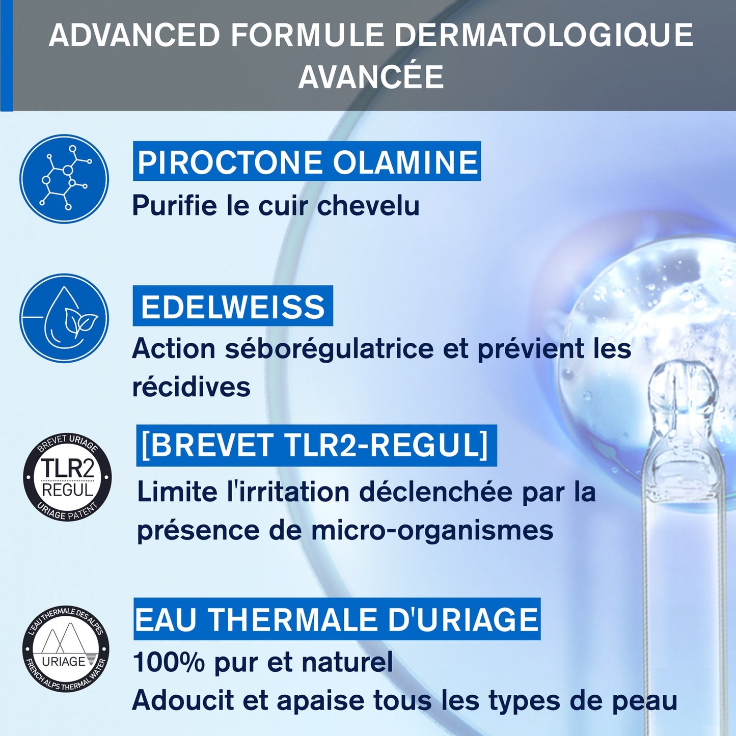 Shampoing Cheveux Normaux Doux Équilibrant Ds Hair URIAGE 