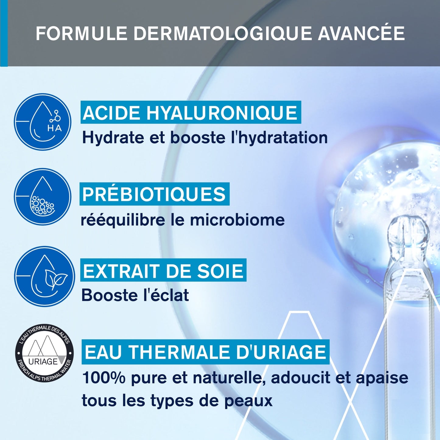 Soin Visage Femme Hydratant et Révélateur d'Éclat Essence d'Eau Thermale URIAGE