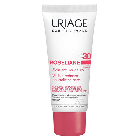 Soin Visage Anti Rougeurs Diminue et Prévient les Rougeurs Spf 30 Roseliane URIAGE le flacon de 40mL