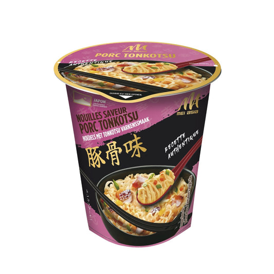 Nouilles Instantanées Saveur Porc Tonkotsu MEI ASIA la boite de 65g