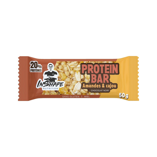 INSHAPE NUTRITION Cashew Almond &amp; Cashew Dark Chocolate Protein Bar