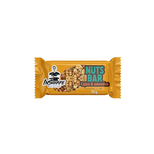 Barre Energétique Noix de Cajou & Amandes INSHAPE NUTRITION la barre de 35g