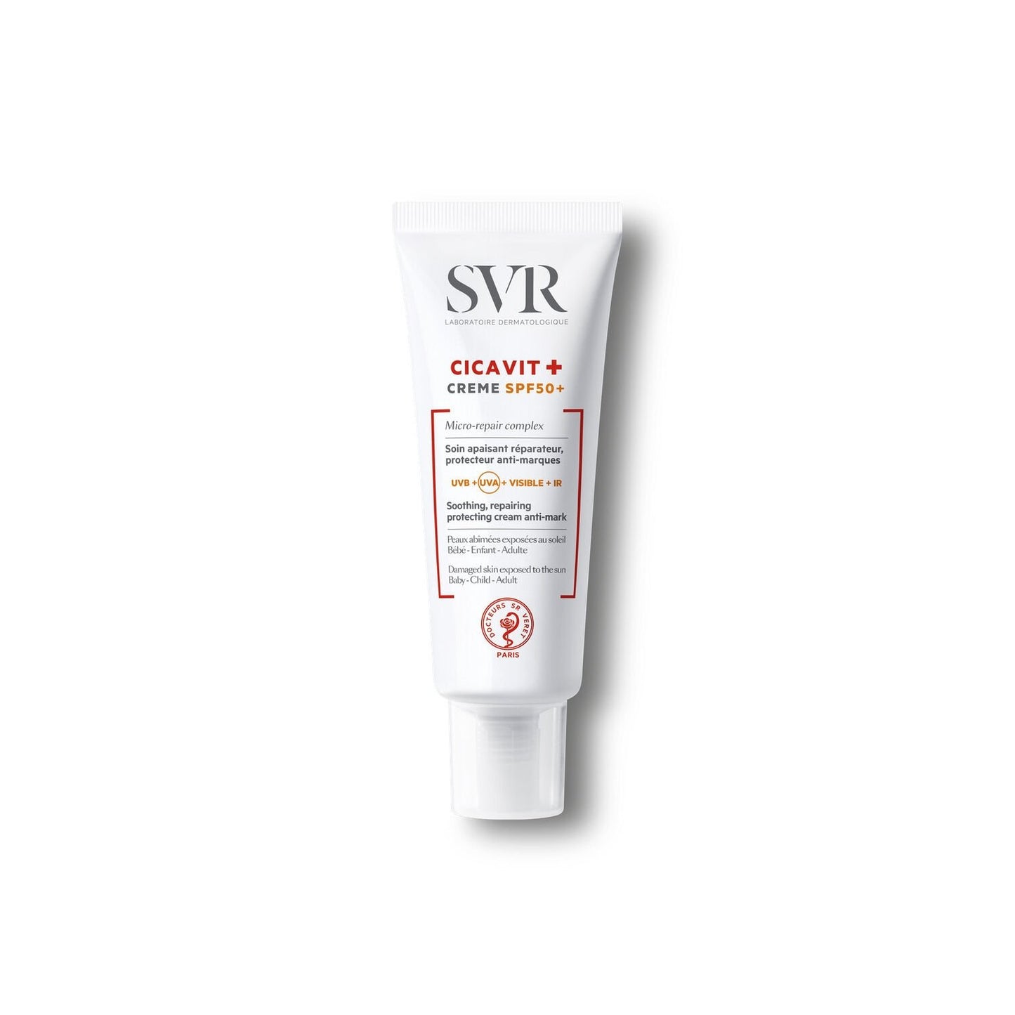 Crème Visage Corps Apaisante Réparatrice Anti-Marques Spf 50 LABORATIORE SVR le tube de 40mL