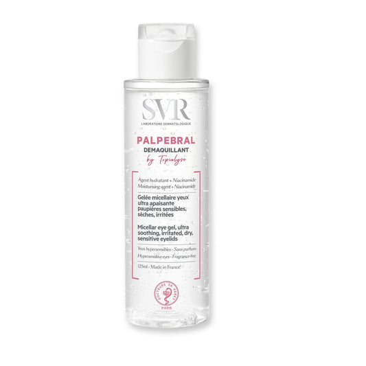 Gel Micellaire Yeux Ultra Apaisante Paupières Sensibles Sèches et Irritées Topialyse LABORATIORE SVR le flacon de 125mL