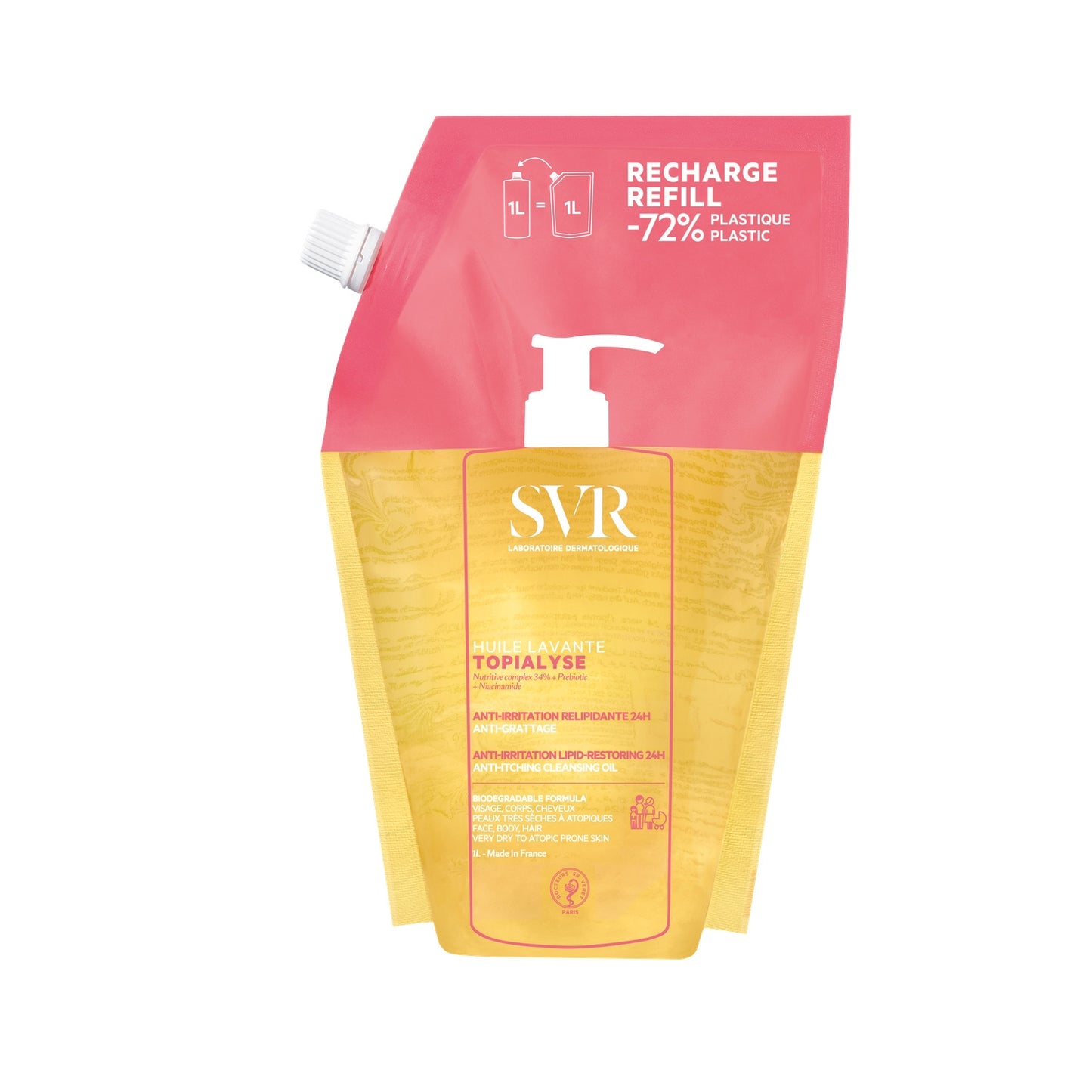 Huile de douche Anti-irritations Relipidante 24H Micellaire Topialyse LABORATOIRE SVR 