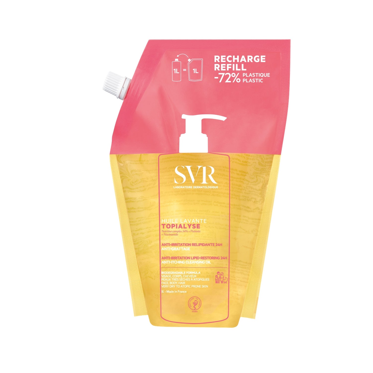 Huile de douche Anti-irritations Relipidante 24H Micellaire Topialyse LABORATOIRE SVR 