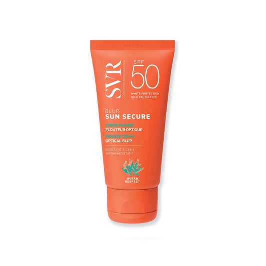 Crème Solaire Crème Mousse Flouteur Optique Visage Tous Types de Peaux Spf 50+ Sun Secure Blur LABORATOIRE SVR le tube de 50mL