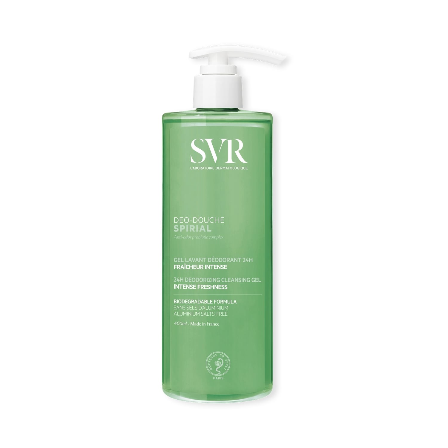 Gel douche Corps Déodorant Lavant Fraîcheur Intense Spirial LABORATOIRE SVR 