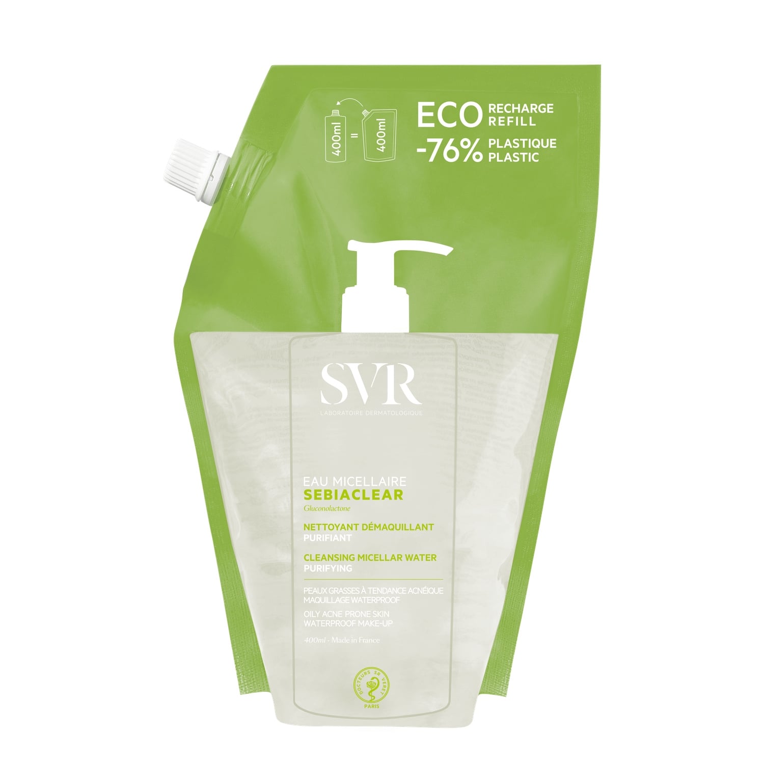Eau Micellaire Visage Démaquillante Peaux à Tendance Acnéique Sebiaclear LABORATOIRE SVR 