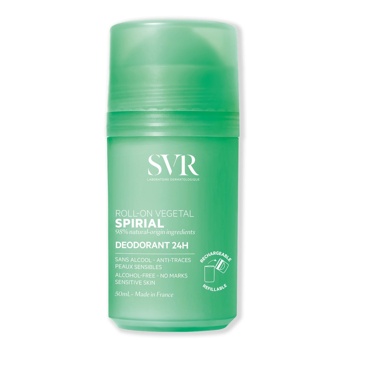Déodorant Roll-on Anti-transpirant Peaux Sensibles 24h Végétal LABORATOIRE SVR 