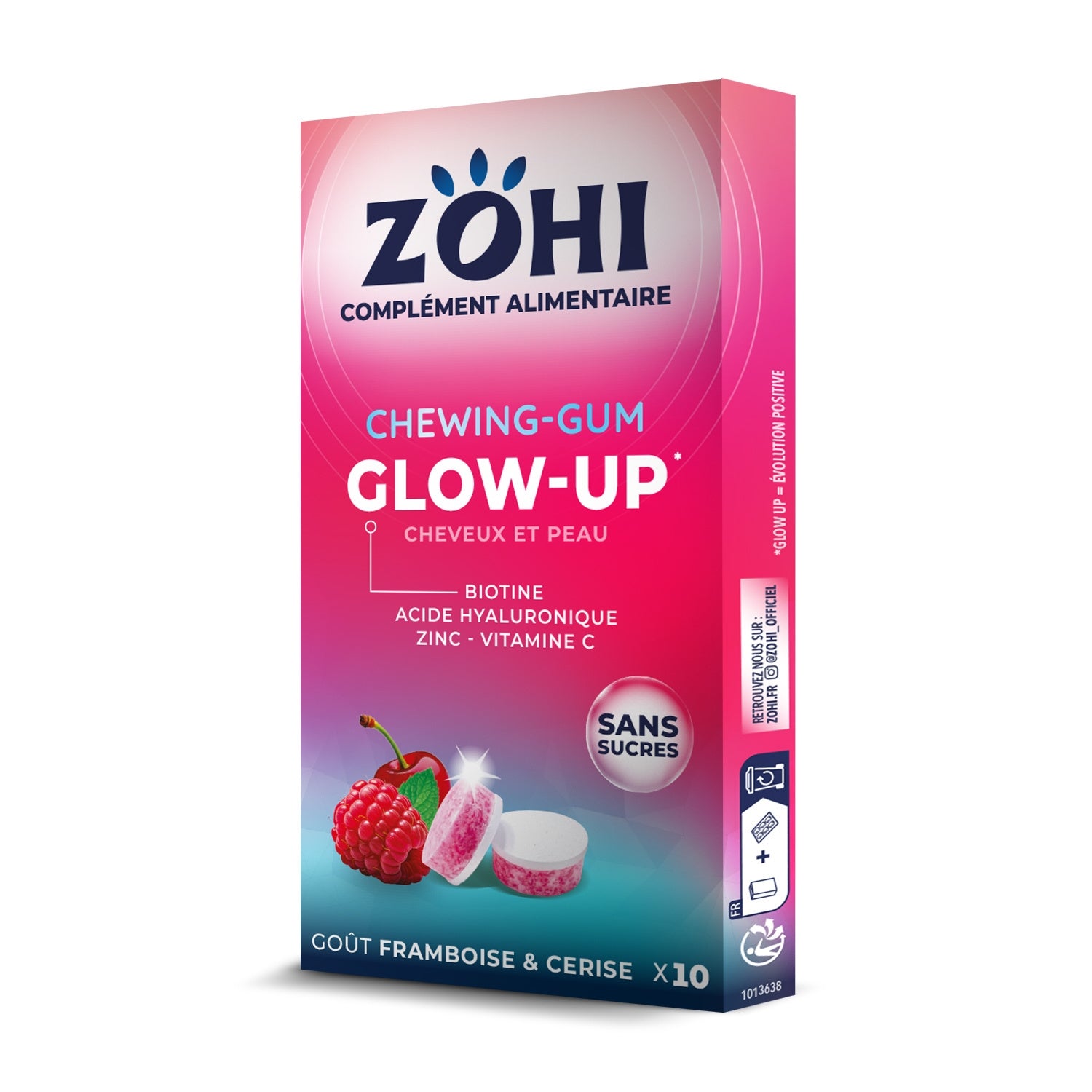 Complément aimentaire chewing gum fruits rouges ZOHI 