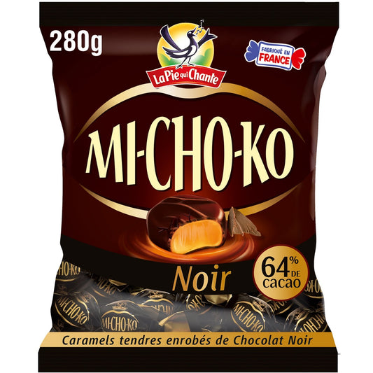 Bonbons Michoko Chocolat Noir et Caramel LA PIE QUI CHANTE Le sachet de 280G