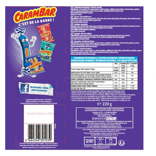 Bonbons Sensa's Atomic Acide CARAMBAR