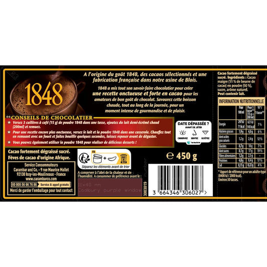 Very Cocoa Powder Chocolate 1848 POULAIN