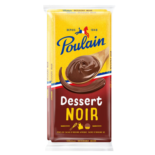 Tablette de Chocolat Noir Dessert POULAIN Les 2 tablettes de 180G