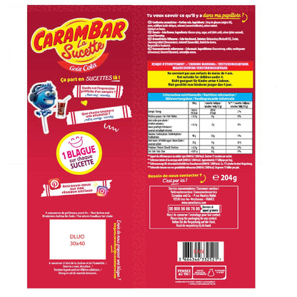 Bonbons Sucettes Cola CARAMBAR
