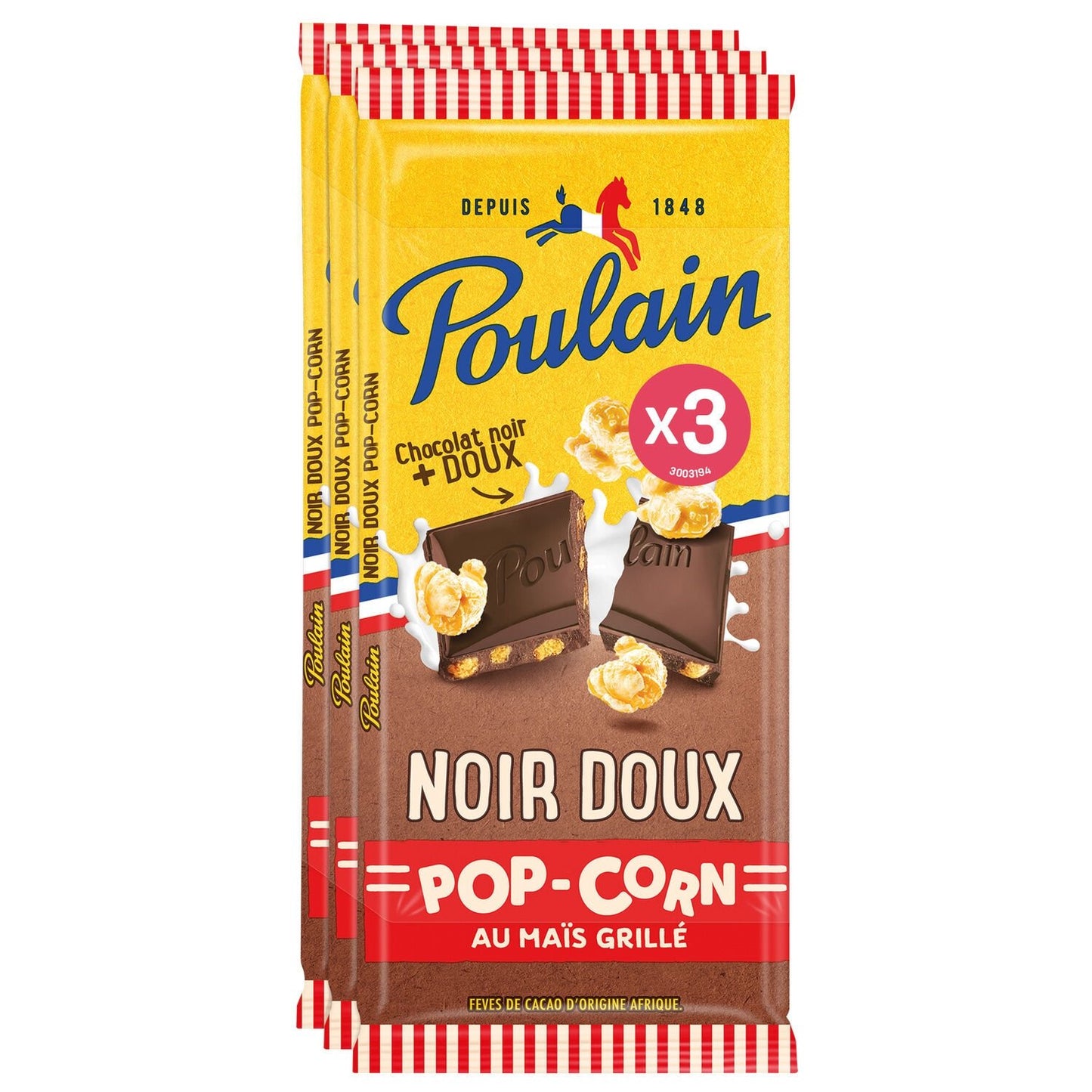 POULAIN Dark Chocolate Bar with Popcorn