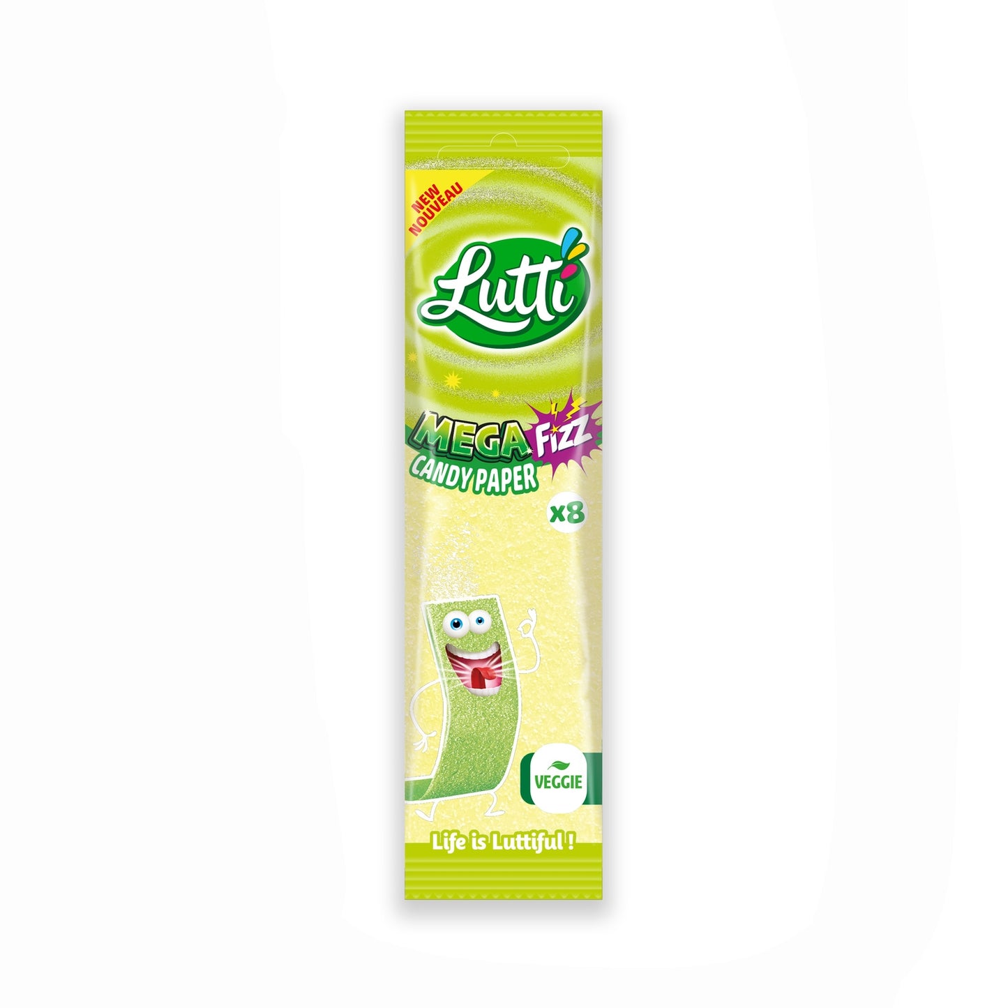 Bonbons MegaFizz Candy paper x8 LUTTI 