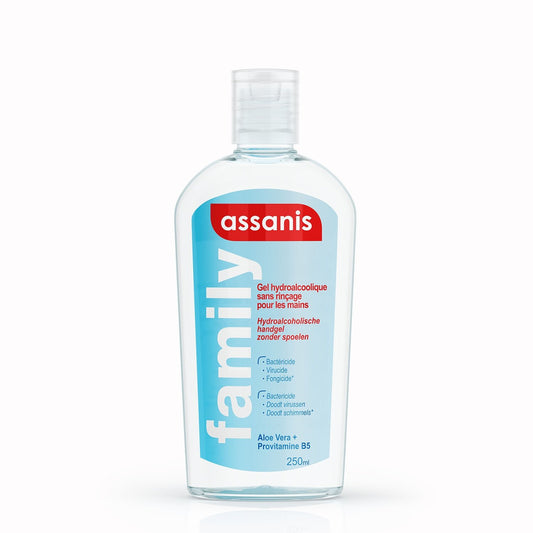 Gel Hydroalcoolique Désinfectant Hydratant Aloe Vera Family ASSANIS le flacon de 250mL