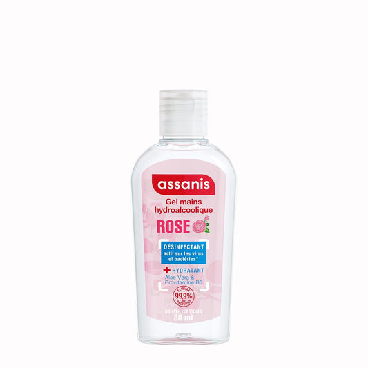 Gel Hydroalcoolique Désinfectant Hydratant Rose Aloe Vera et Provitamine B5 ASSANIS