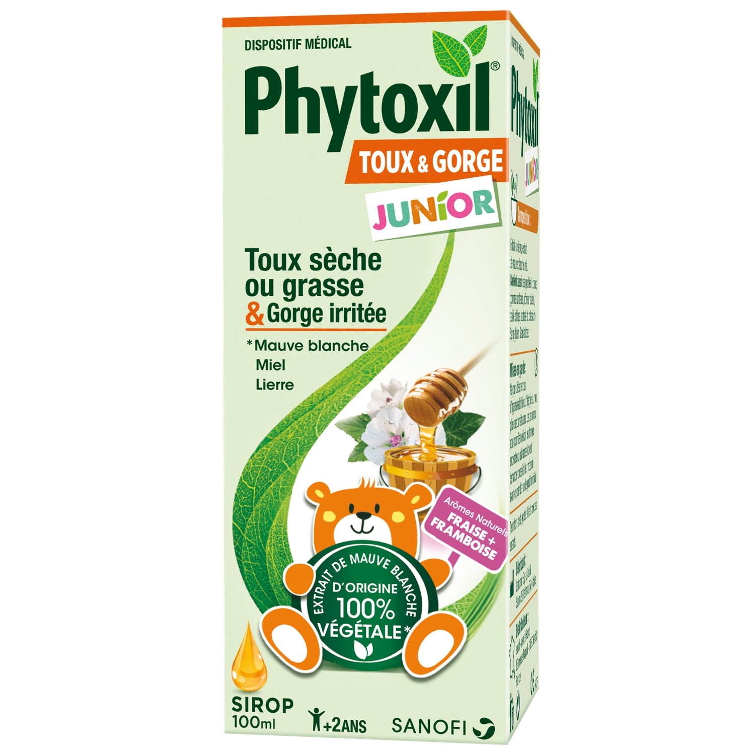 Sirop Toux et Gorge Sèche ou Grasse Junior Miel Lierre et Mauve PHYTOXIL 