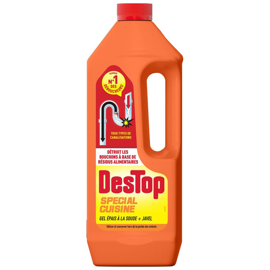 Déboucheur Spécial Cuisine Gel DESTOP le flacon de 1L