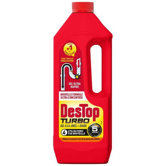 Déboucheur Turbo Gel Ultra Rapide DESTOP le flacon de 1L