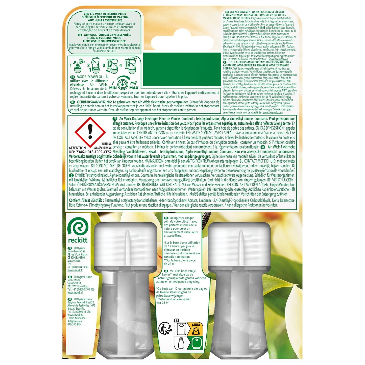 Air Wick Vanilla/Caramel Flower Air Freshener Refill