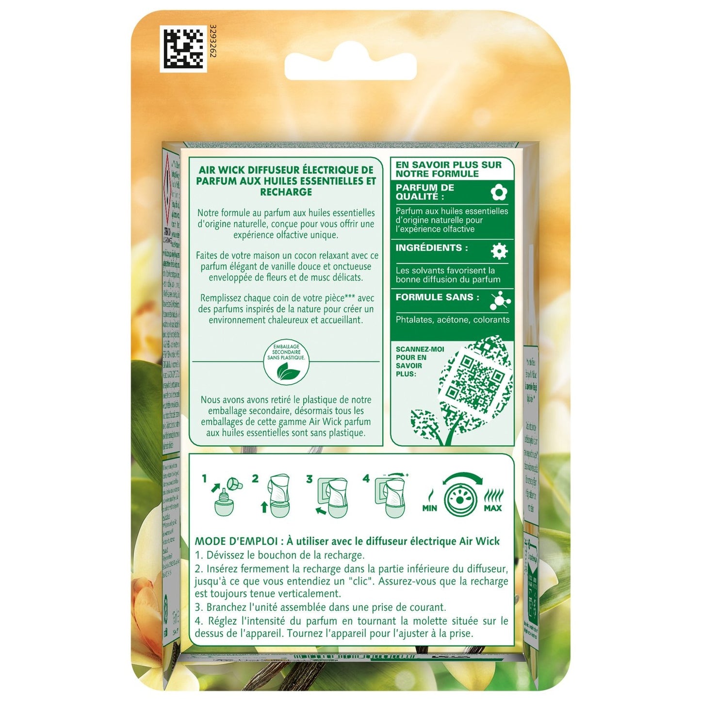 Désodorisant Huiles Essentielles Fleur Vanille AIR WICK