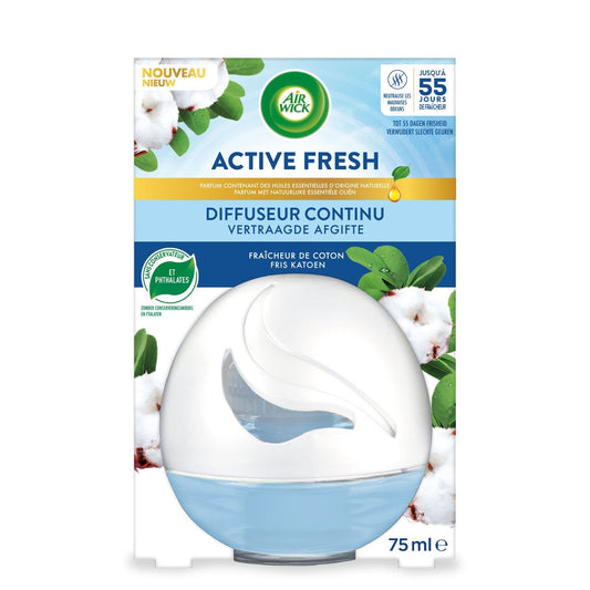 Active Fresh AIR WICK Cotton Freshness Continuous Diffuser Air Freshener